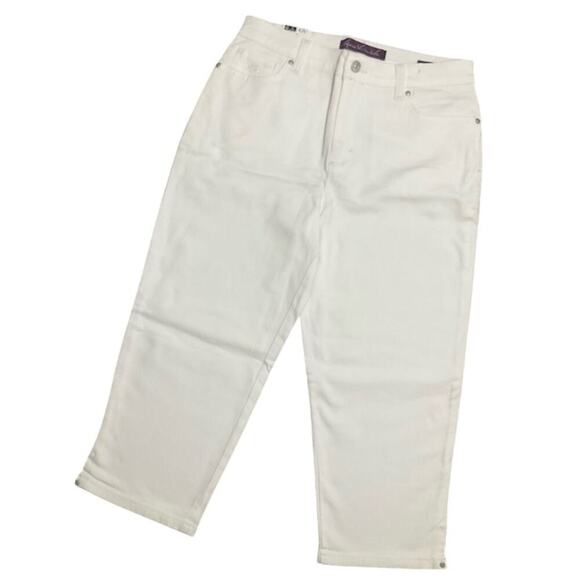 Gloria Vanderbilt Capri Women's Amanda Classic Rise White Size 8 NWT - Picture 1 of 8
